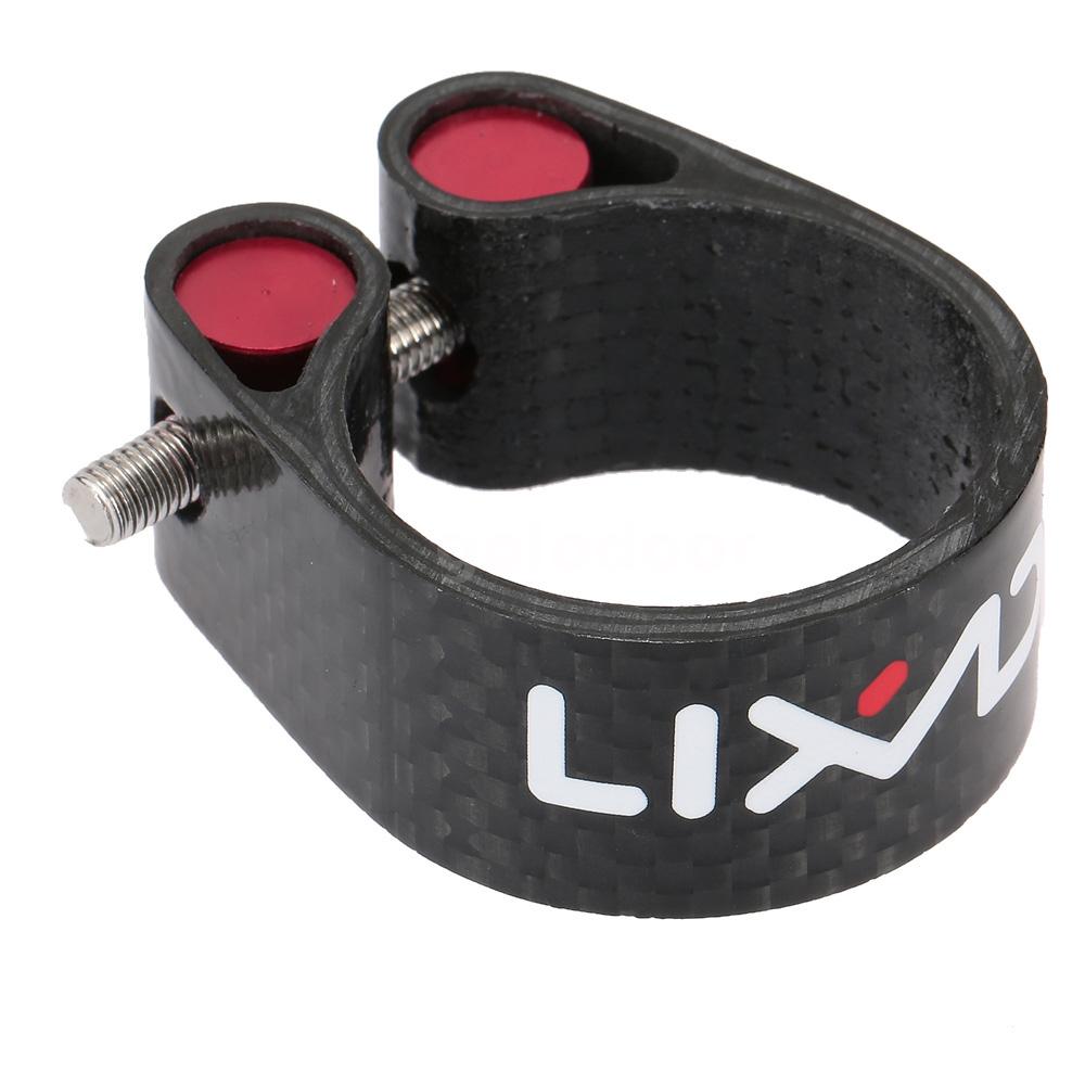 Lixada Carbon Fiber Seat Post Clamp Lightweight 30.2mm 34.9mm Cycling ...